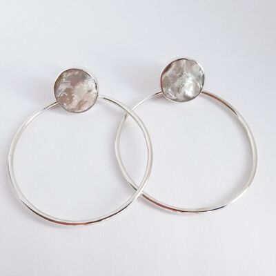 Keishi Pearl Tubular Silver 925 Hoops