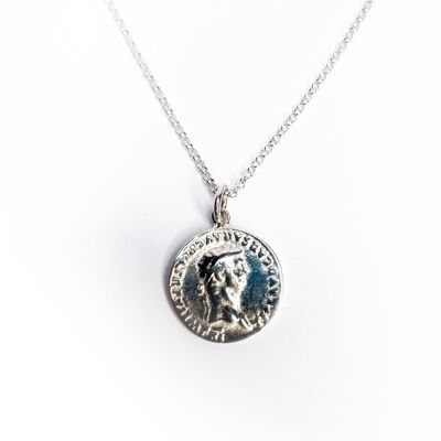 Sterling Silver Roman Coin Necklace