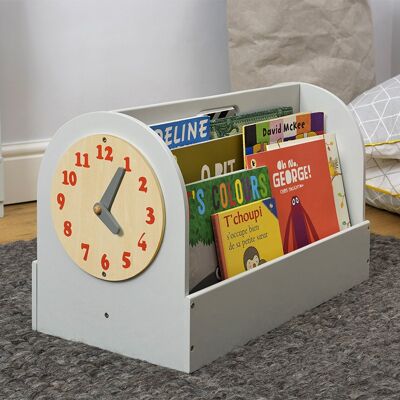 Caja de almacenamiento de libros para niños - The Tidy Books Box - Gris pálido