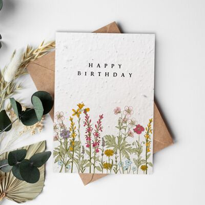 Wildflowers Happy Bday , A5