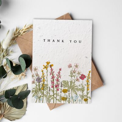 Wildflowers Thank You , A5