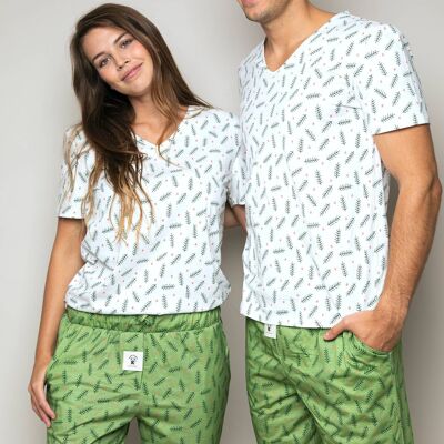 Xmas Tree - Organic Cotton Pajama Set Unisex Long