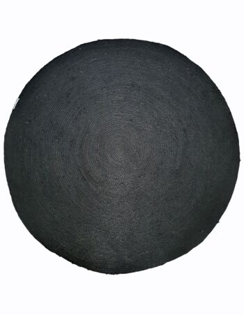Tapis rond Noir 150cm Tapis de sol 4