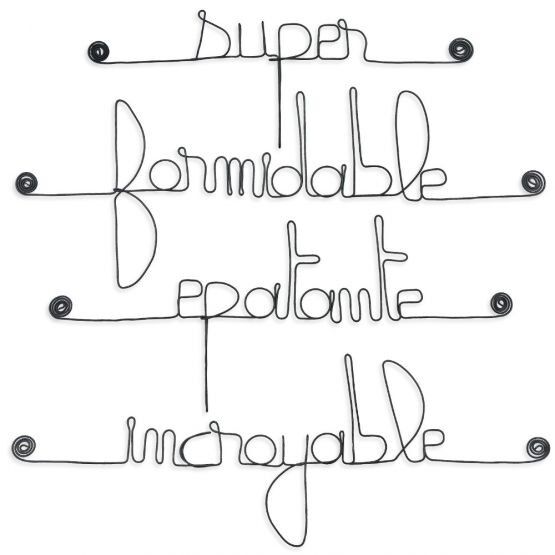 Décoration Murale en fil de fer - Petits mots doux à punaiser - Cadeau Fête des Mères / Fête des Grand-Mères - Bijoux de Mur