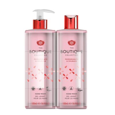 Grace Cole Boutique Pomegranate & Rhubarb Hand Wash Pack 2x500ml