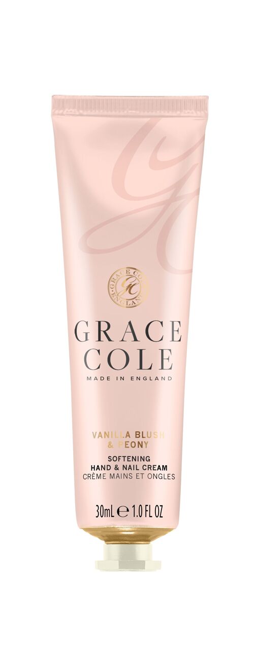 Grace Cole Vegan Vanilla Blush & Peony Hand and Nail Cream 30ml