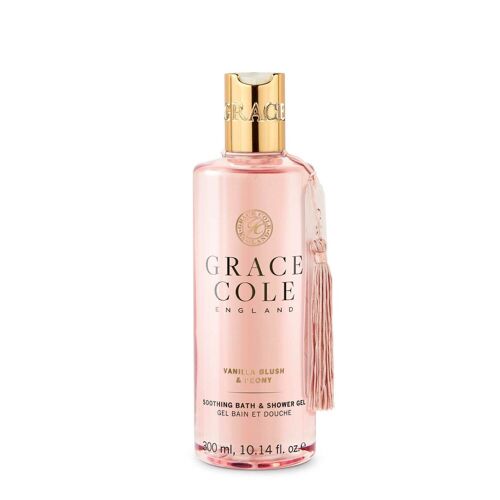 Grace Cole Vegan Vanilla Blush & Peony Bath & Shower Gel 300ml