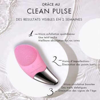 Brosse nettoyante visage en silicone - Clean Pulse 4