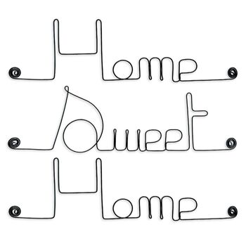 Décoration Murale en fil de fer : " Home Sweet Home " - à punaiser dans une entrée - Bijoux de Mur 1