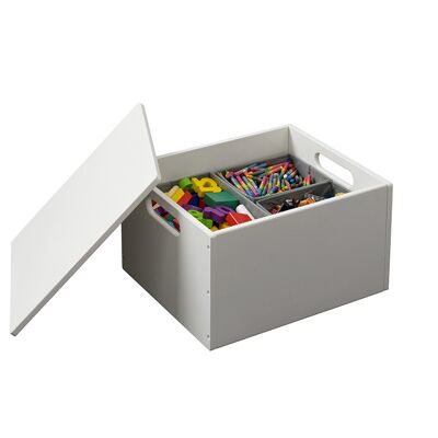 Scatola porta giocattoli per bambini: la scatola di smistamento dei libri ordinati. - Bianco