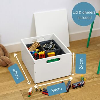 Boîte de rangement pour jouets pour enfants - la boîte de tri Tidy Books. - Blanc 7
