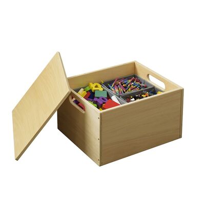 Scatola porta giocattoli per bambini: la scatola di smistamento dei libri ordinati. - Naturale