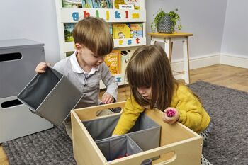Boîte de rangement pour jouets pour enfants - la boîte de tri Tidy Books. - Naturel 5