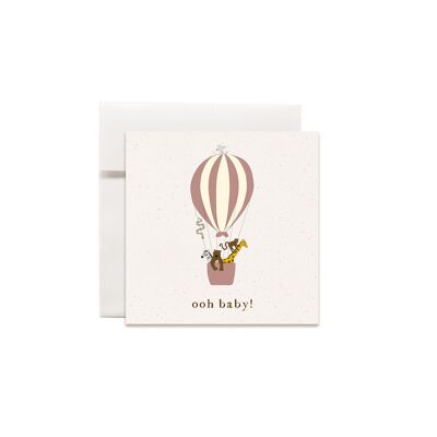 Mini Greeting Card Hot Air Balloon Ooh Baby!