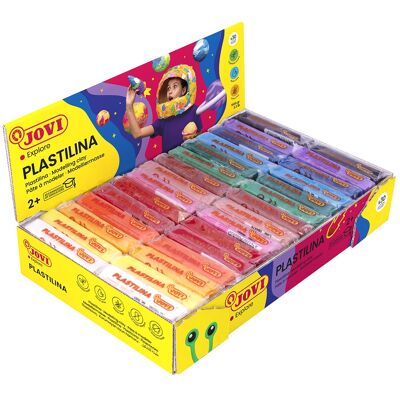 JOVI - Vegetable-based modeling clay, 30 sticks of 50 grams, assorted colors