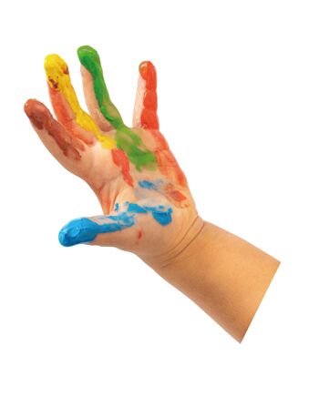 JOVI - Pintura para Dedos, Caja de 6 Botes de 35ml, Colores Surtidos, Elaborada con Ingredientes Naturales 3