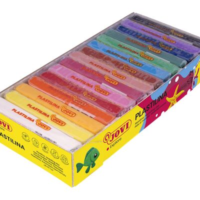 JOVI - Vegetable-based modeling clay, 15 loaves of 150 grams, assorted colors