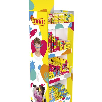 Jovi MIX 2 Display mit Modelliermasse, flüssiger Gouachefarbe und Fingerfarbe