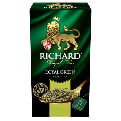RICHARD TEA, ROYAL GREEN, Chinese green tea, 25 TEA BAGS