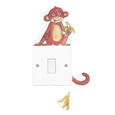 Monkey Light Switch Wall Sticker