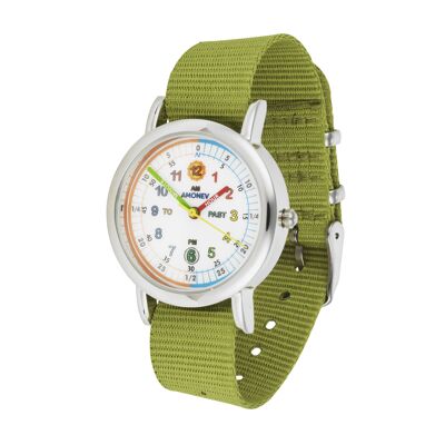 Time Teacher Watch Green Strap