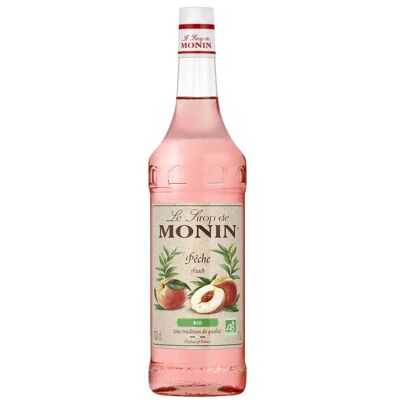 Monin Organic Peach Syrup - Natural Flavors - 100cl