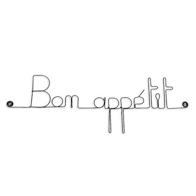 Décoration Murale en Métal Cuisine " Bon appétit " - à punaiser - Bijoux de Mur
