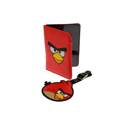 Set regalo porta passaporto e targhetta bagaglio Angry Birds