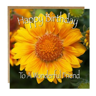 Carte florale de joyeux anniversaire - carte d'anniversaire