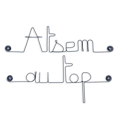 End of school year gift "ATSEM at the top" - Wire wall decoration to pin