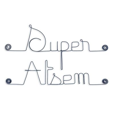 Regalo fin de curso escolar "Super ATSEM" - Decoración de pared con alambre para fijar - Joyas de pared