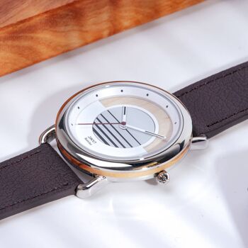 Montre solaire SUNRISE pomme chocolat (vegan) 4