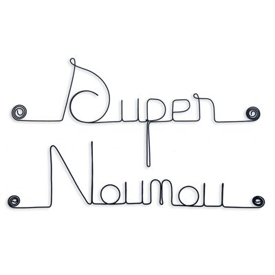 End of school year gift "Super nanny" - Wire Wall Decoration - to pin - Wall Jewelry