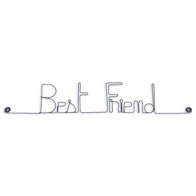 Wanddekoration aus Draht - Geburtstagsgeschenk / Freundschaft "Bester Freund" - zum Anstecken - Wandschmuck