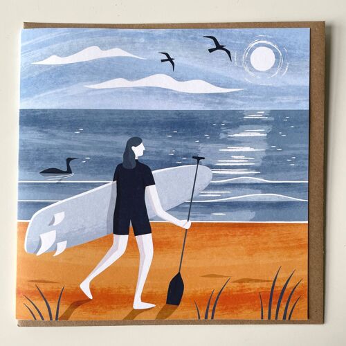 Paddleboarder Greetings Card