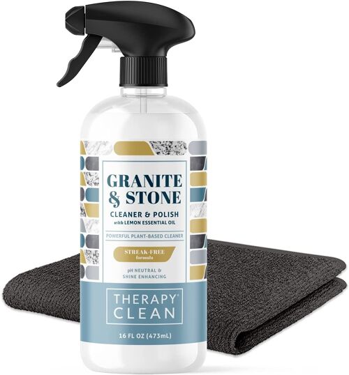 Therapy Premium Stainless Steel Cleaner and Polish with Large Microfiber Cloth, 473ml Bottle