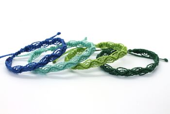 Bracelets macramé double ondulé 2