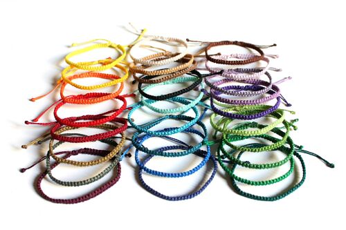Simple friendship bracelets - handmade unisex bracelets made of wax cord