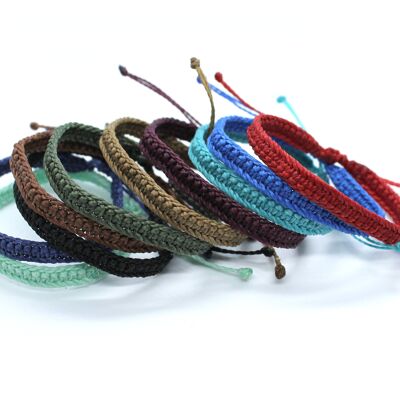 Makramee-Surferarmbänder - handgefertigte Unisex-Armbänder aus Wachsschnur