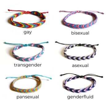 Bracelets LGBT unisexe - bracelets tissés à la main 2