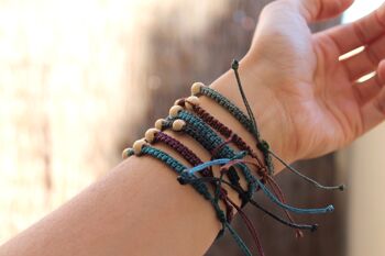 Bracelets en perles de bois de Shamballa 2