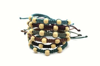 Bracelets en perles de bois de Shamballa 5