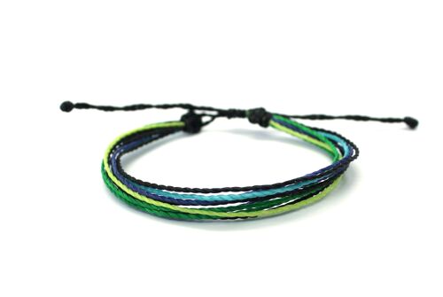 Multi string bracelet Rainforest - handmade bracelet made of wax strings