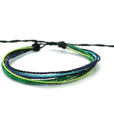 Multi string bracelet Rainforest - handmade bracelet made of wax strings