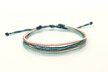 Bracelet multi cordes Beach vibes - bracelet fait main en cordes wax 1