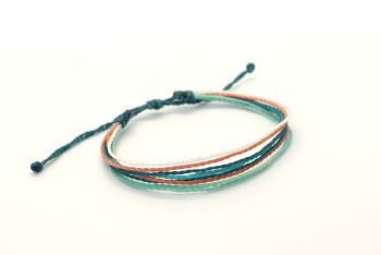 Bracelet multi cordes Beach vibes - bracelet fait main en cordes wax 2