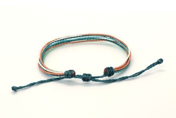 Bracelet multi cordes Beach vibes - bracelet fait main en cordes wax 3