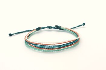 Bracelet multi cordes Beach vibes - bracelet fait main en cordes wax 4