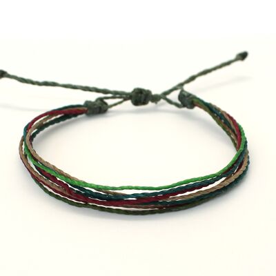 Multi string bracelet Gaia - handmade bracelet made of wax strings