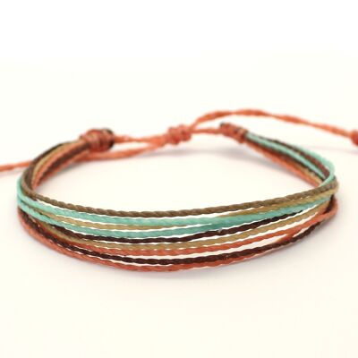 Multi string bracelet Malibu - handmade bracelet made of wax strings